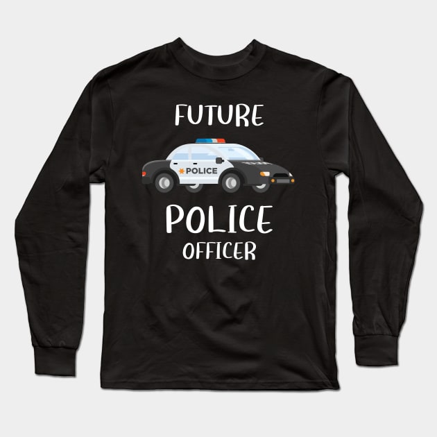 Kids Future Police Officer Fun Novelty Long Sleeve T-Shirt by 5StarDesigns